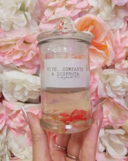 Vela cera y gelatina flor encapsulada
