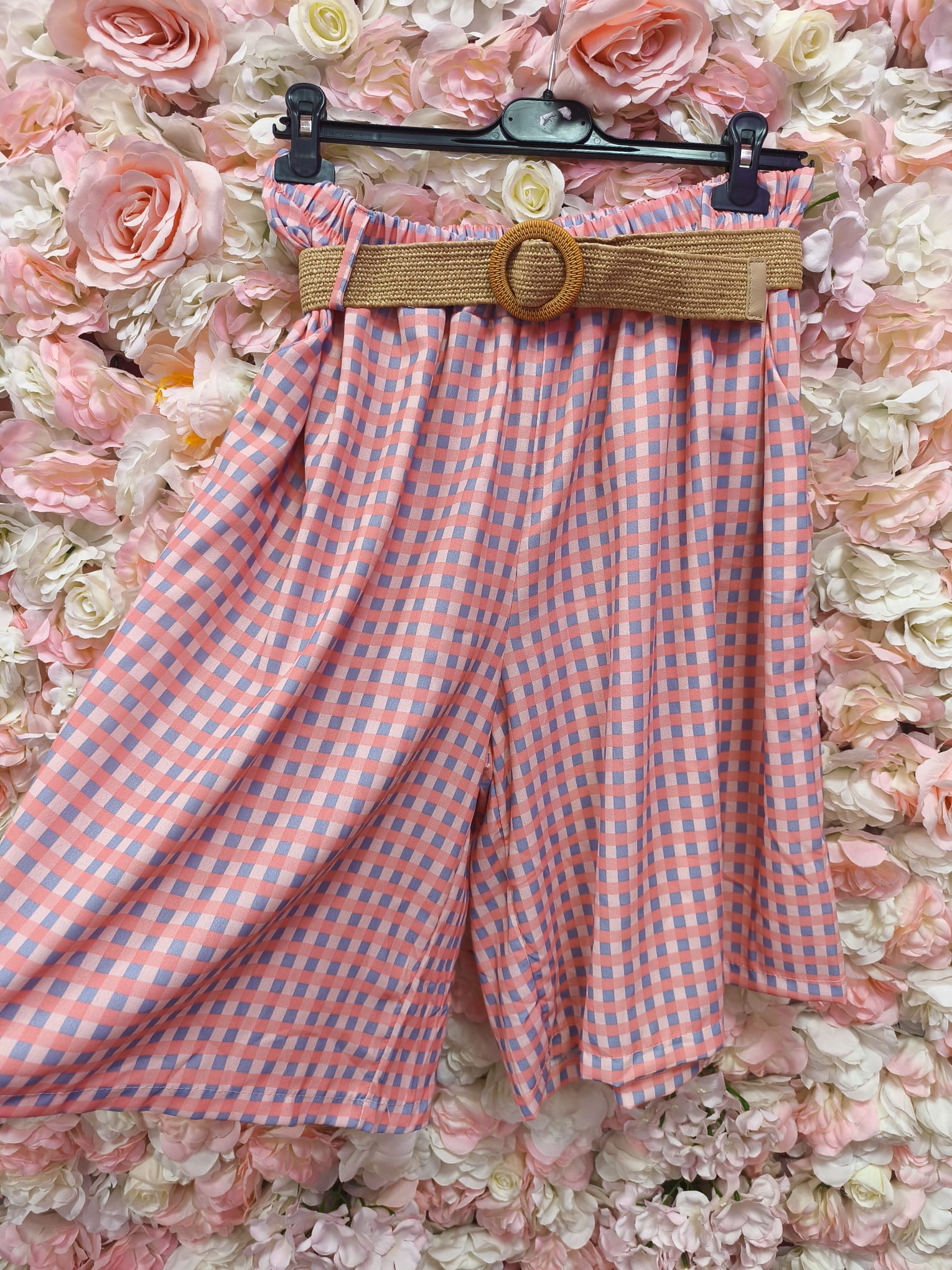 Bermudas cuadros con cinturón - Imagen 4