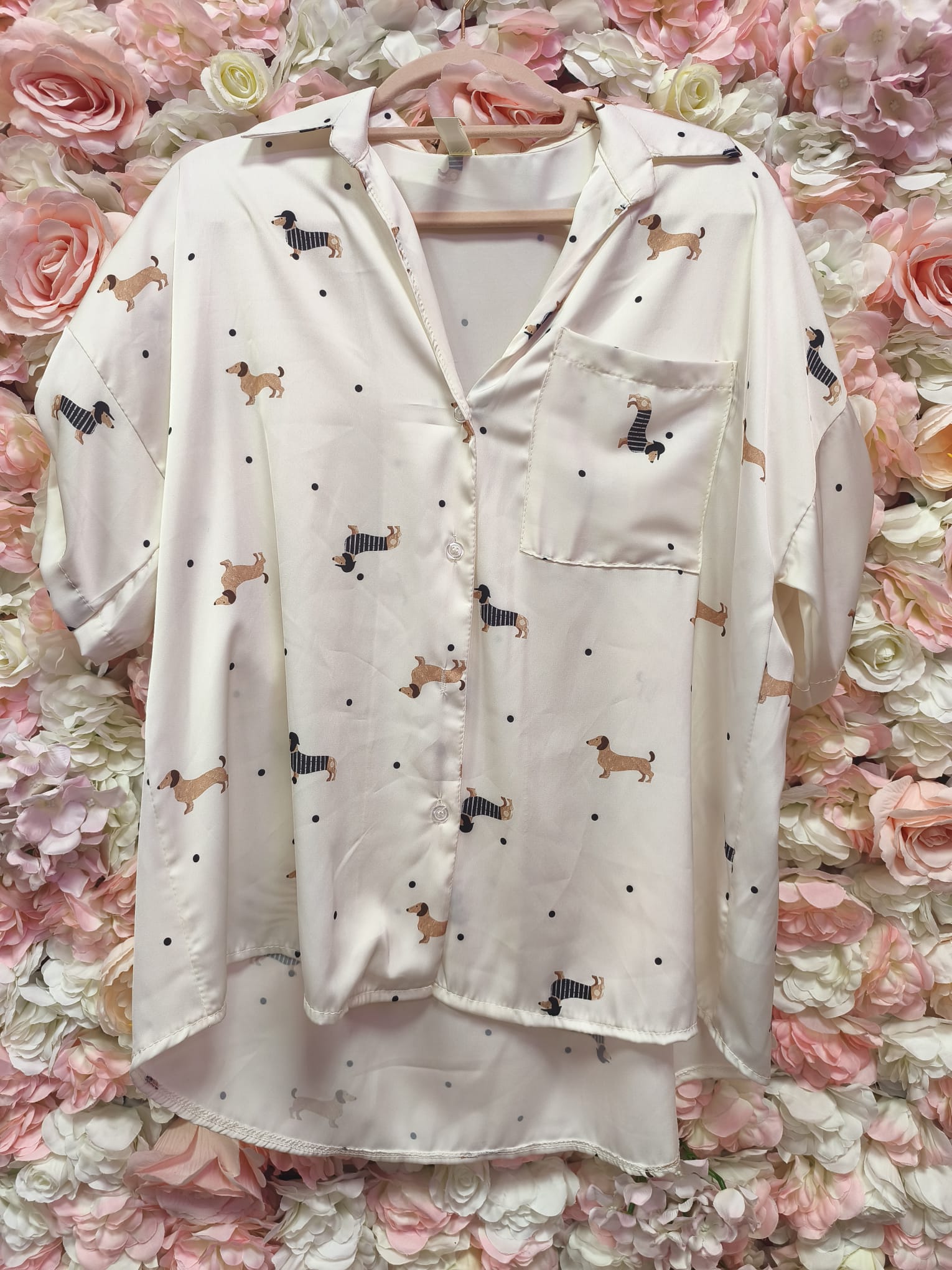 Camisa seda perritos - Imagen 5