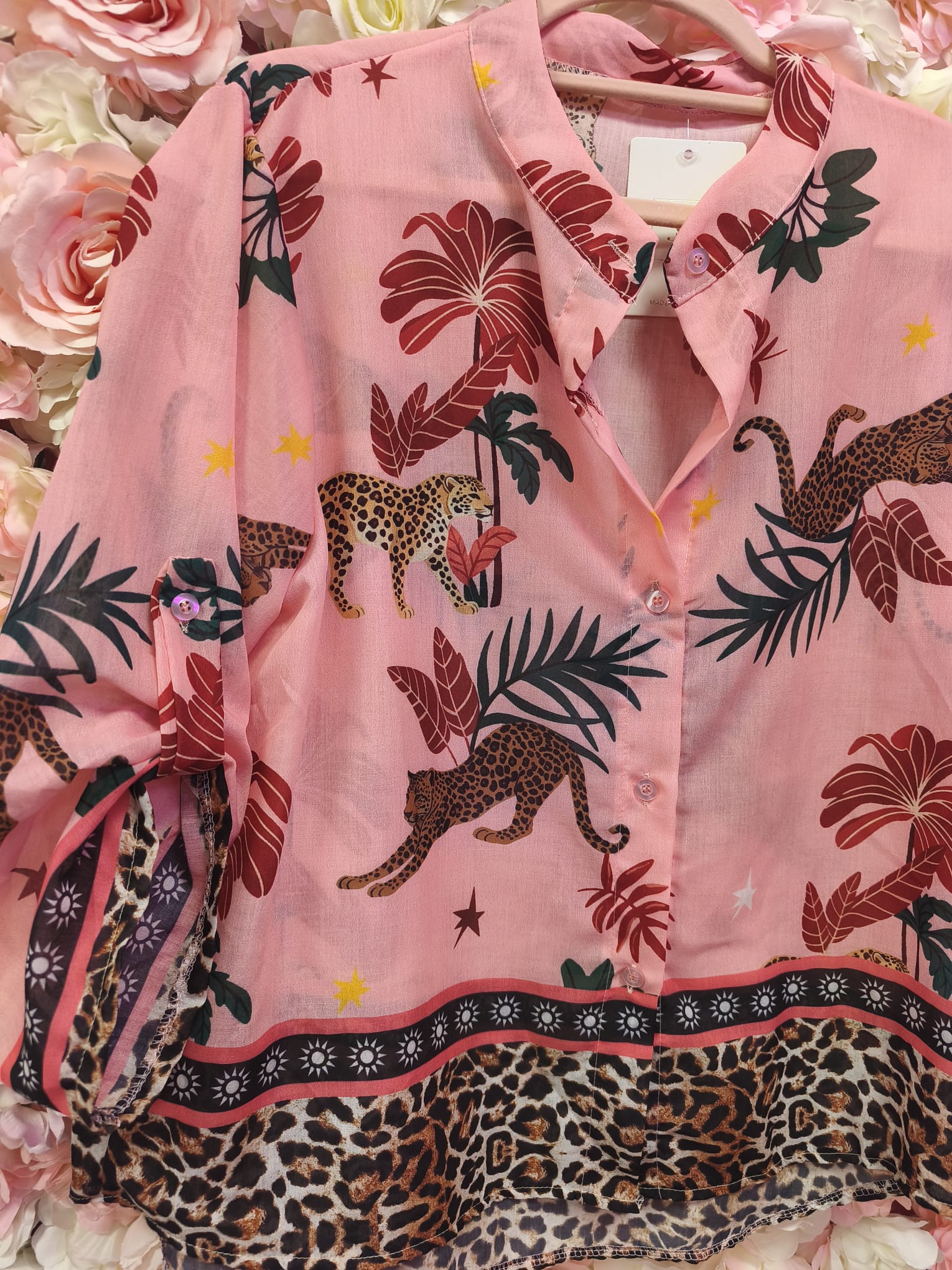 Blusa safari leopardo - Imagen 3