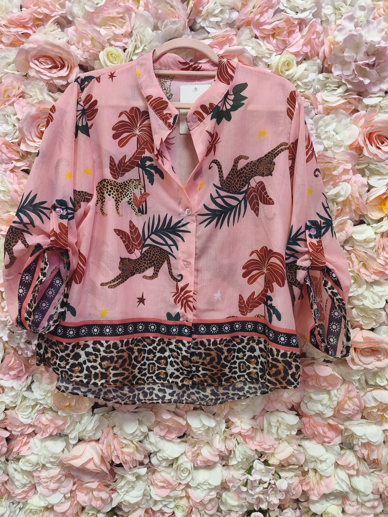 Blusa safari leopardo - Imagen 4