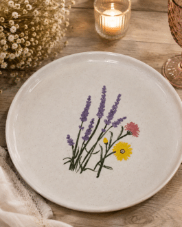 Plato o cuenco floral lavanda