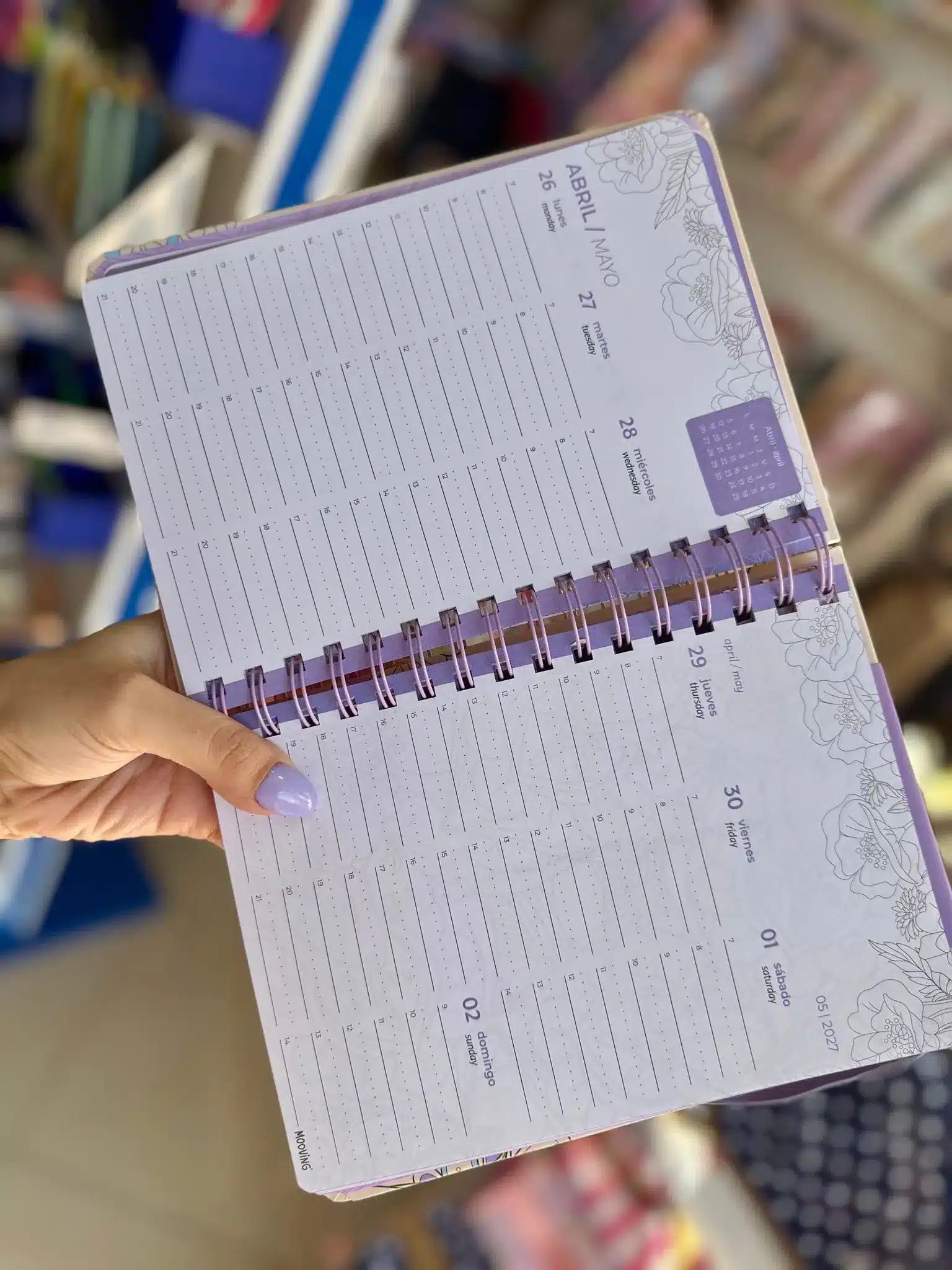 Agenda semana vista mooving coloring planner - Imagen 2