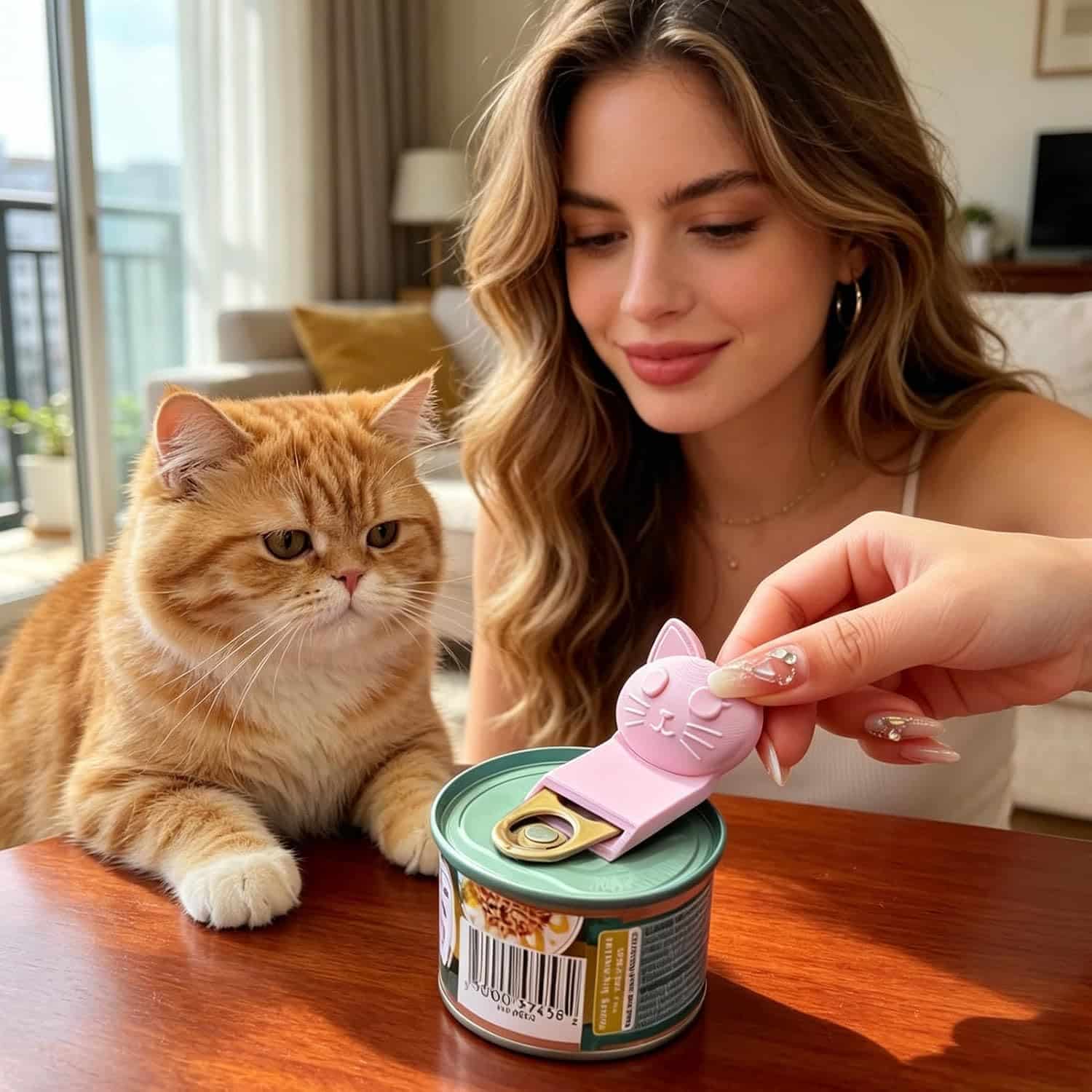 Abre latas gato rosa - Imagen 3