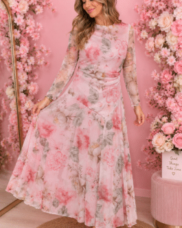 Vestido de tul rosas