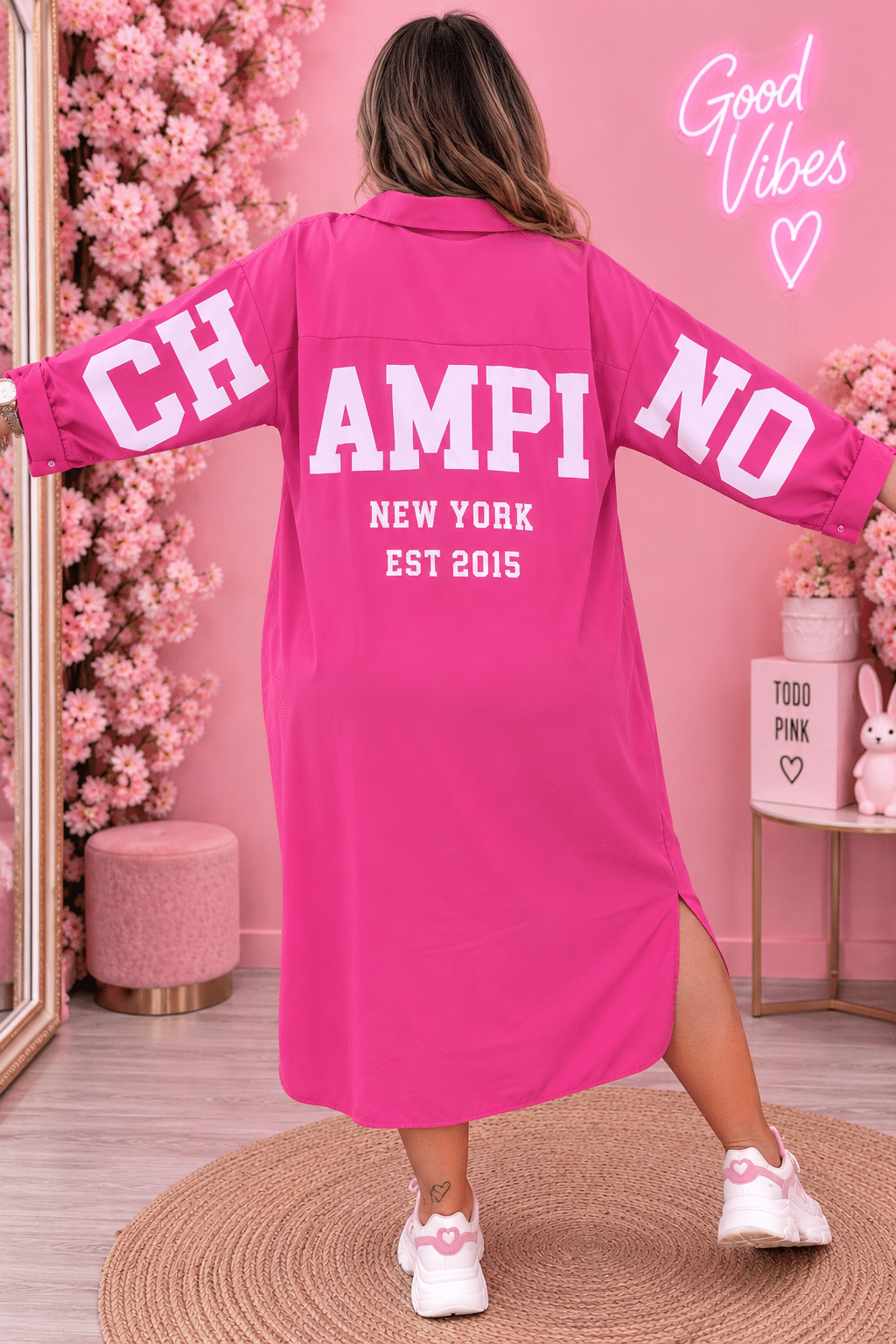 Vestido camisero Champion