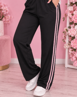Pantalón deportivo líneas rosas