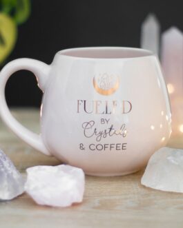 Taza cristales y café