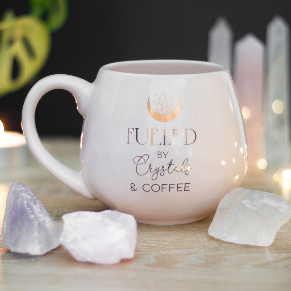 Taza cristales y café