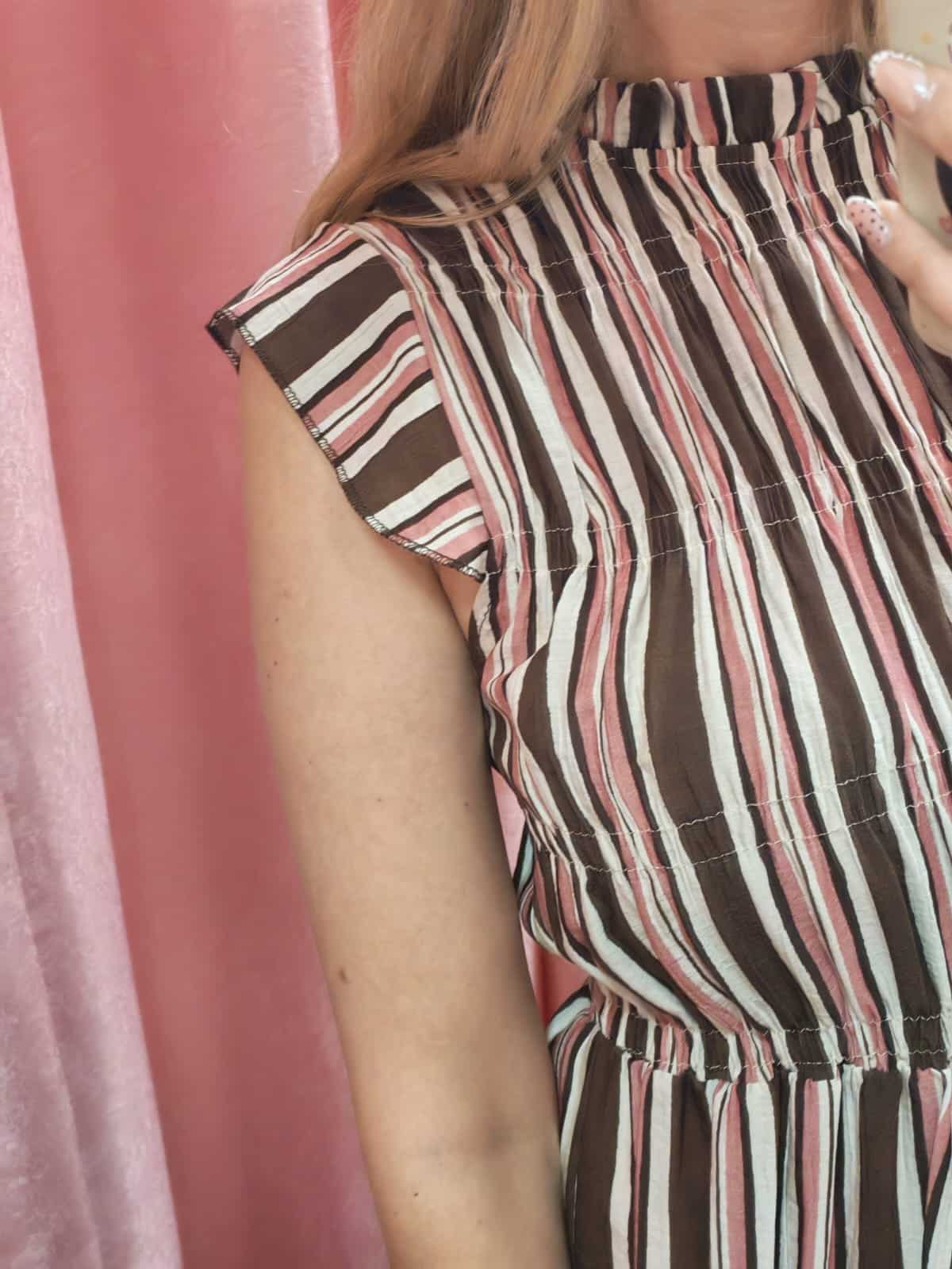 Vestido midi de rayas - Imagen 4