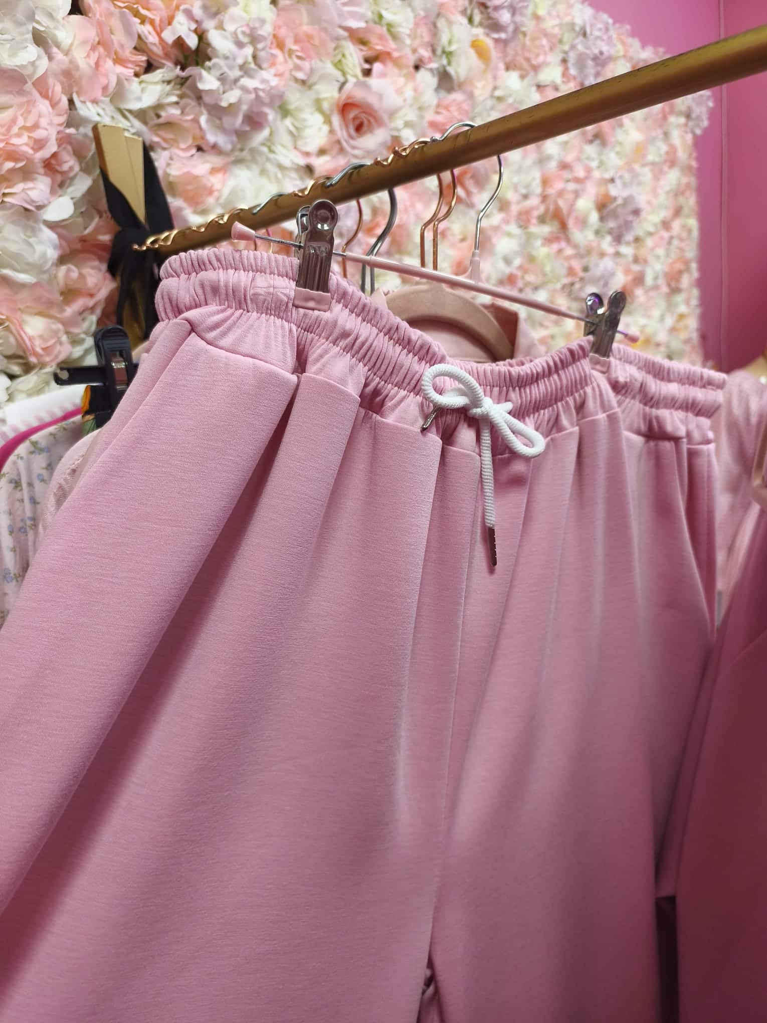 Conjunto encaje palazzo rosa curvy - Imagen 4
