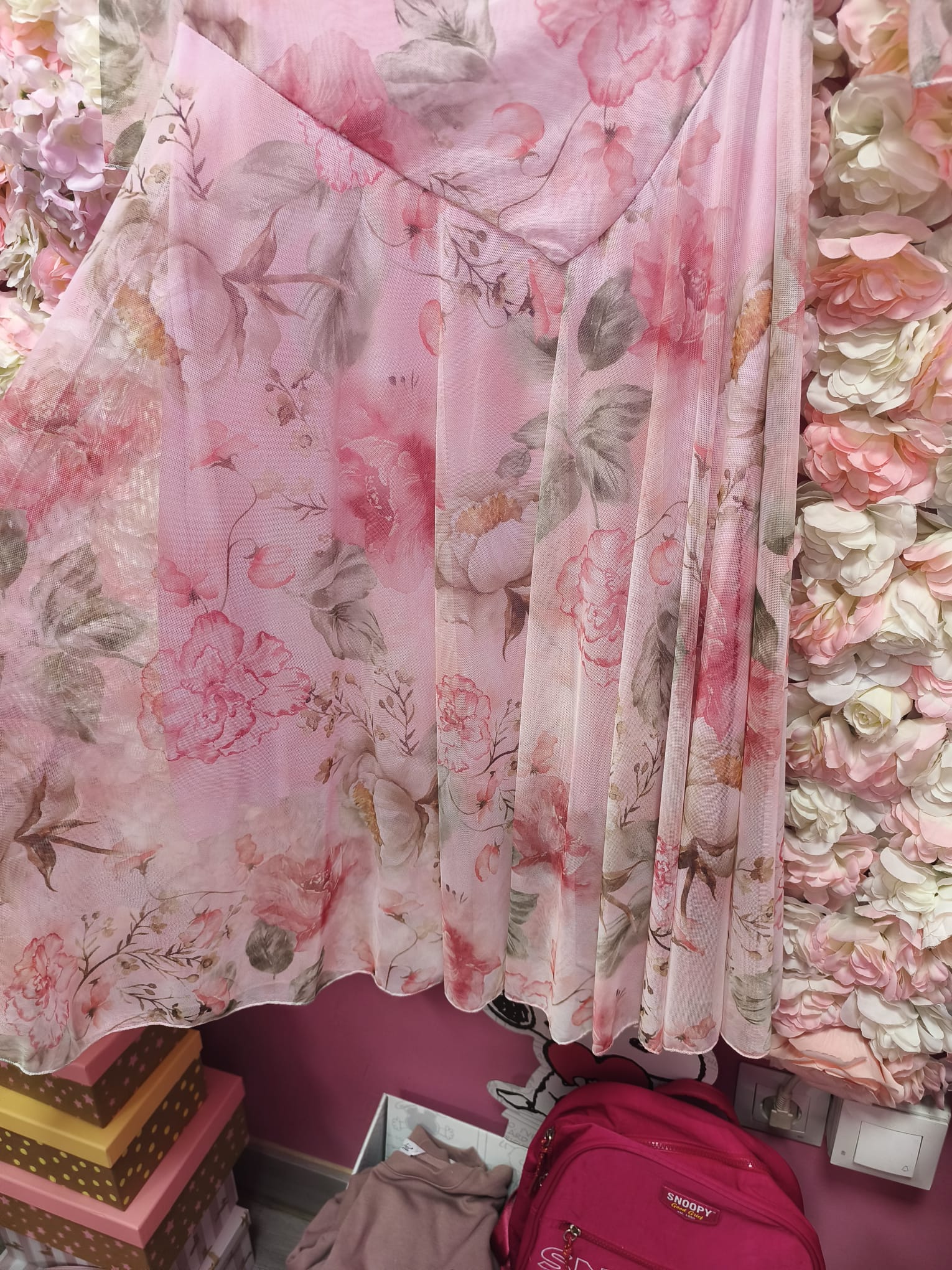 Vestido de tul rosas - Imagen 3