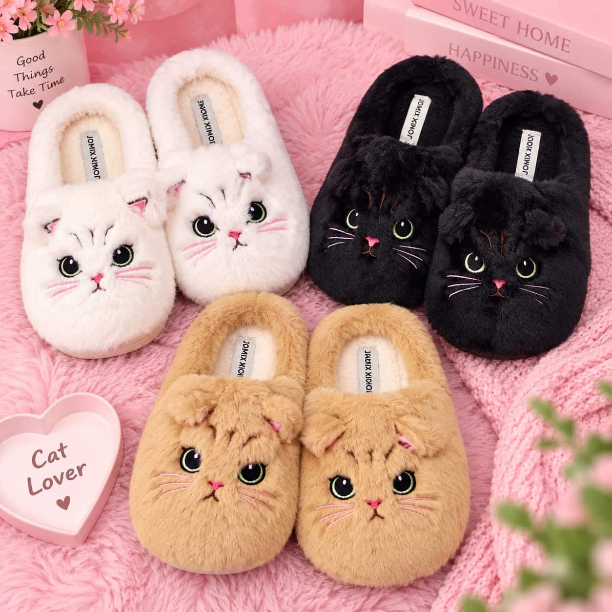 Zapatillas de casa gatitos