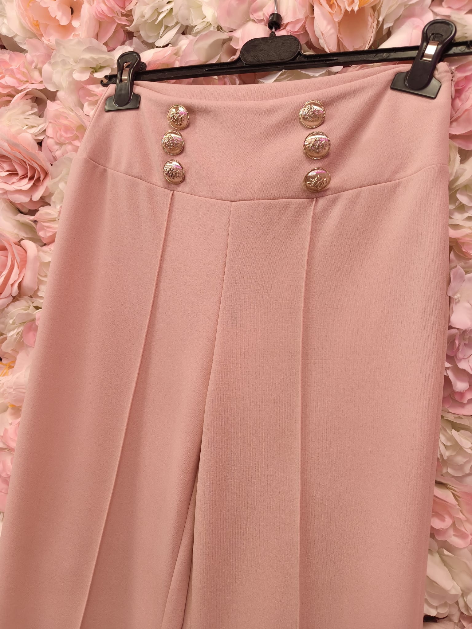 Pantalón palazzo botones dorados - Imagen 4