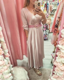Vestido largo satén