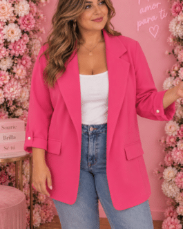 Blazer fucsia curvy