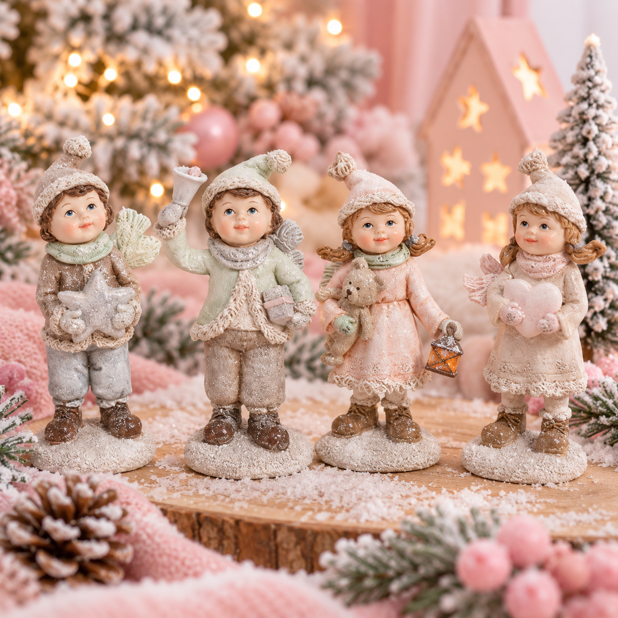 Figuras niños navideños