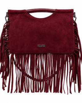 Bolso vino flecos