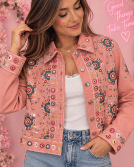 Chaqueta bordada espejos