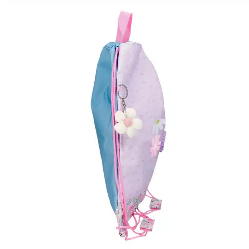 Mochila saco flores en relieve - Imagen 2