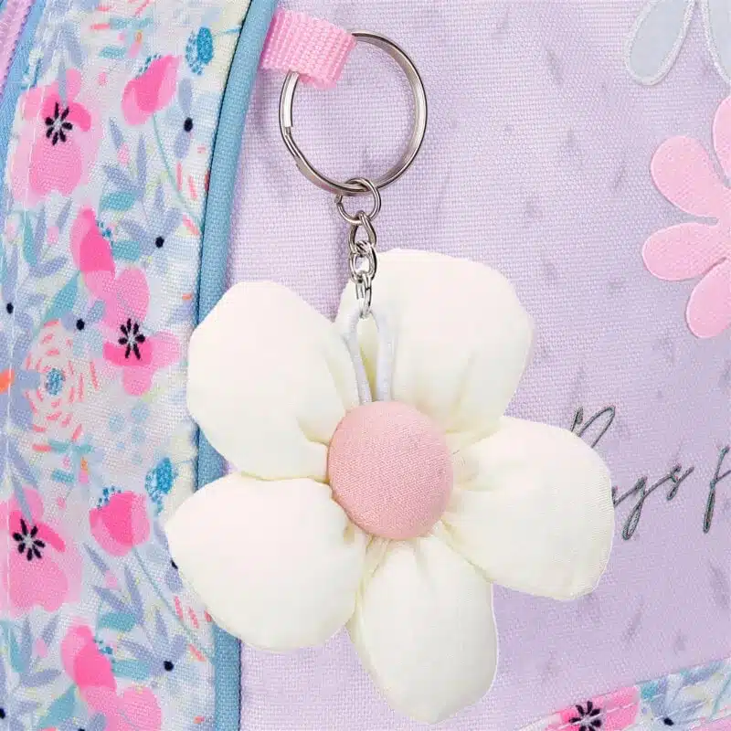 Mochila saco flores en relieve - Imagen 7