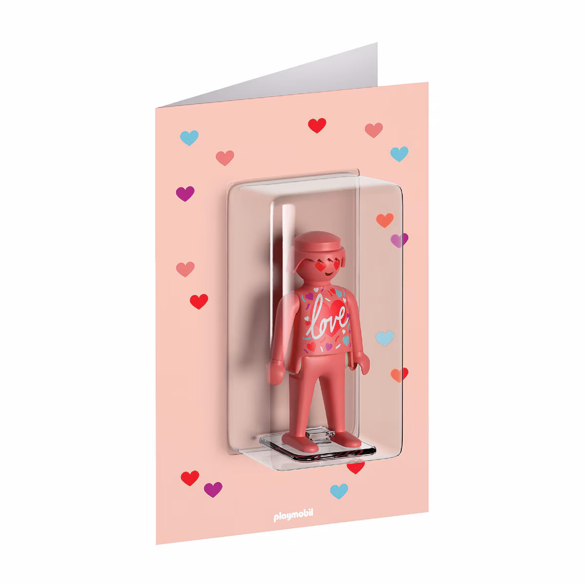 Playmobil rosa tarjeta de felicitación