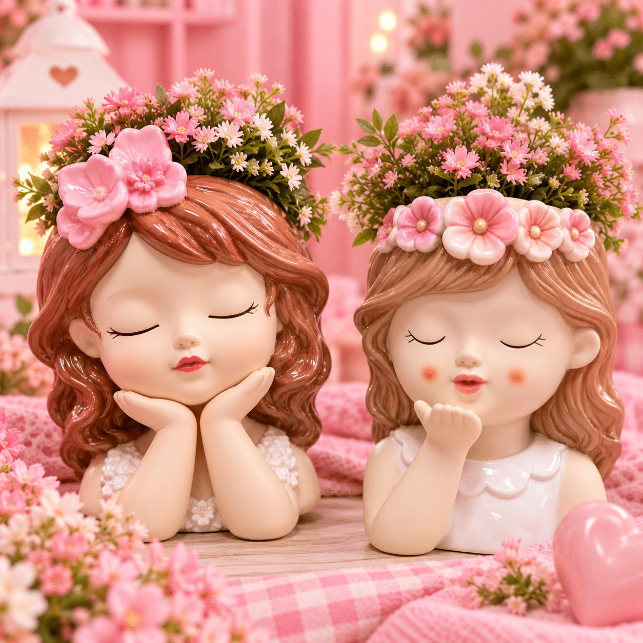 Maceteros niñas soñadoras
