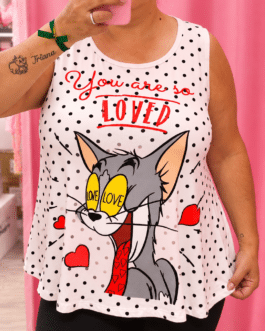 Camiseta tirantes Tom y Jerry curvy
