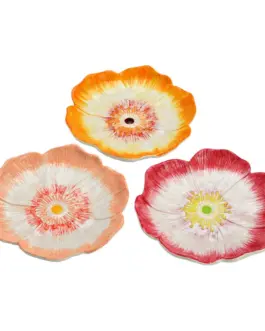 Platos decorativos cerámica flor