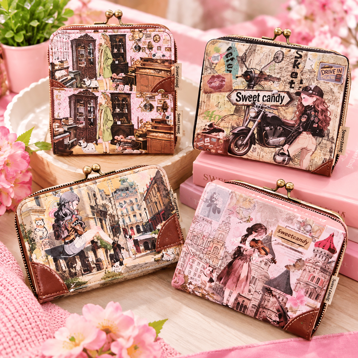 Cartera en caja decorativa Sweet Candy