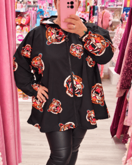 Chaqueta impermeable curvy tigre