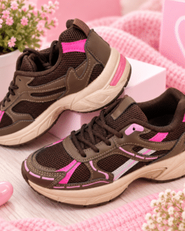 Zapatillas sport pink and brown