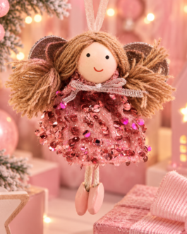 Hada decorativa lentejuelas navidad