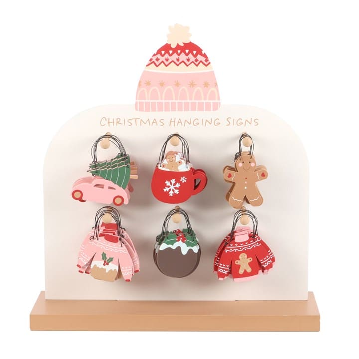 Adornos colgantes navideños madera - Imagen 2