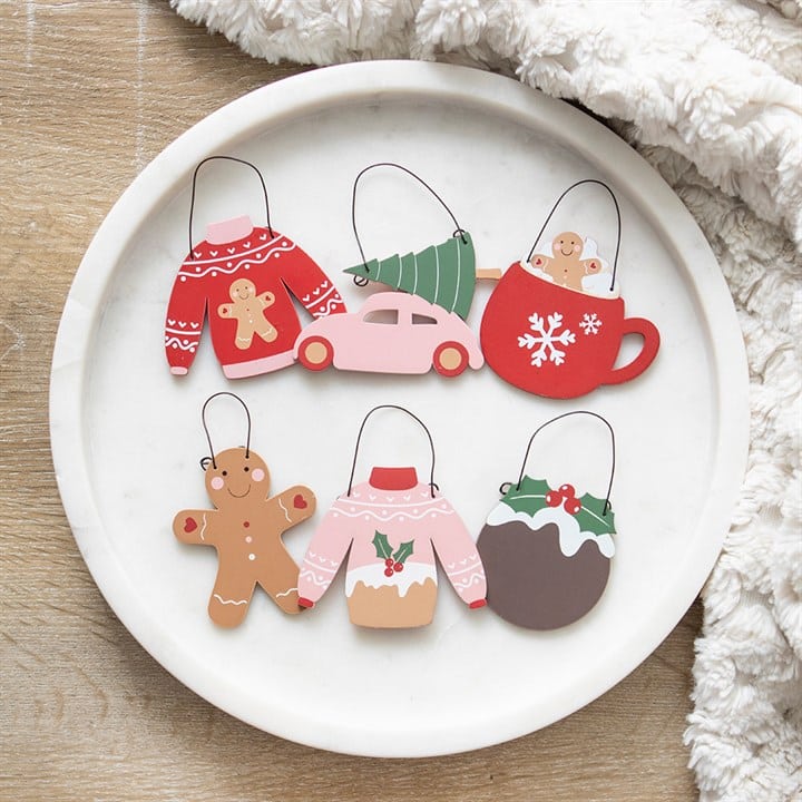 Adornos colgantes navideños madera - Imagen 4