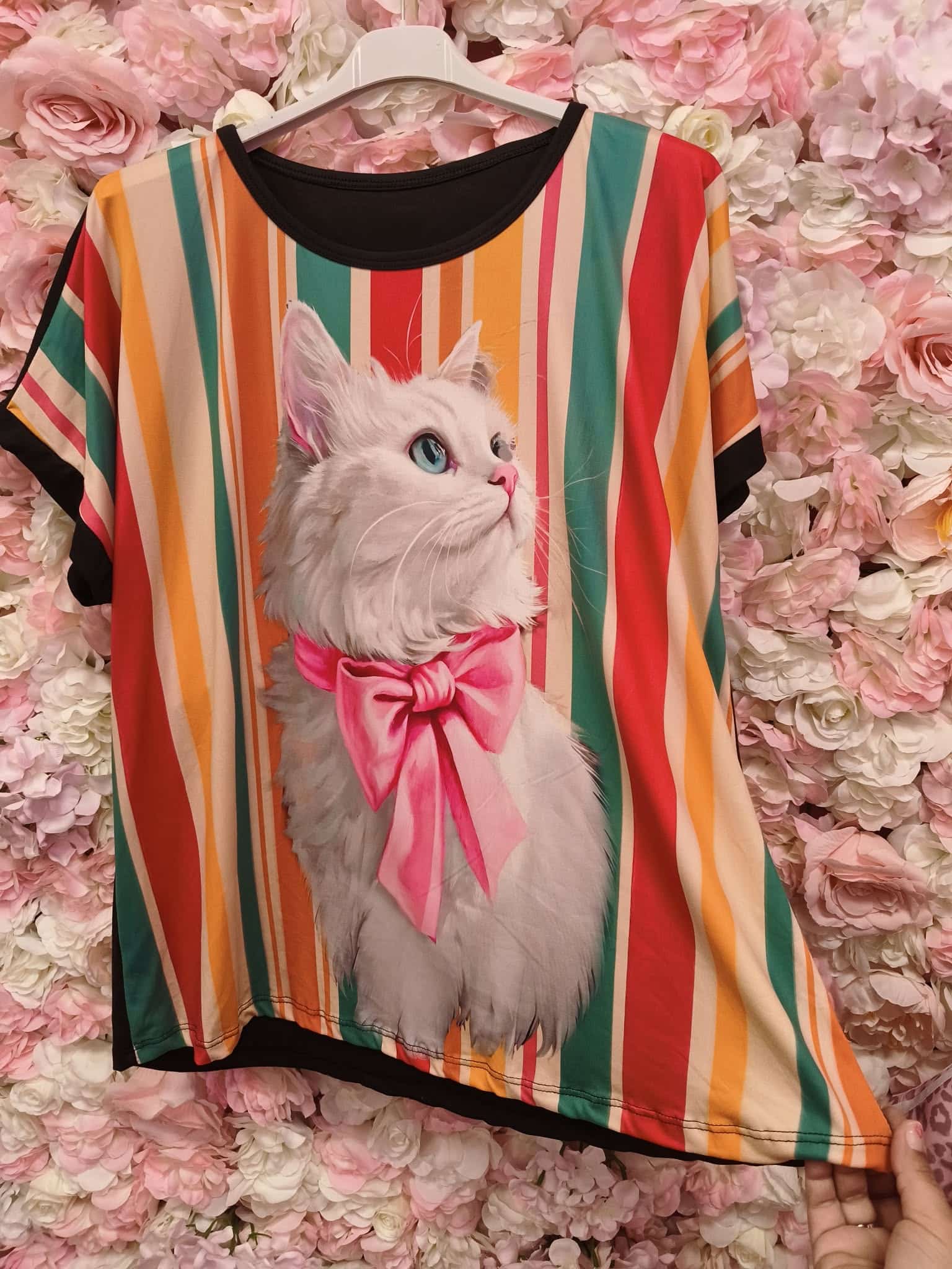 Camiseta curvy gato de colores - Imagen 3