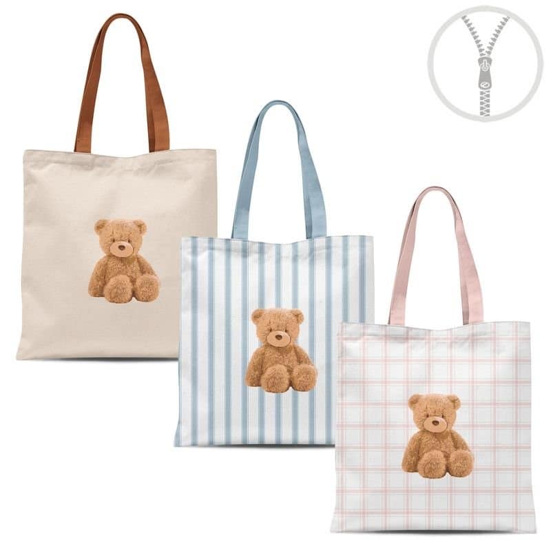 Totebag cremallera osito