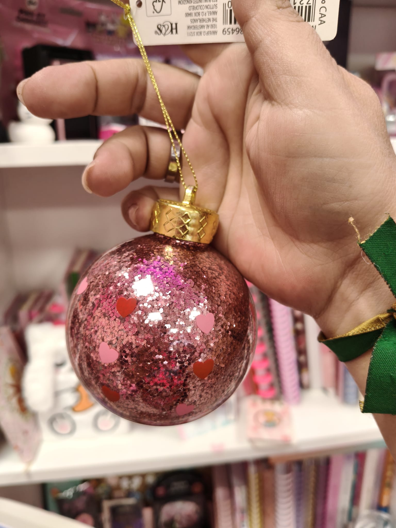 Bolas de navidad corazones y purpurina - Imagen 4