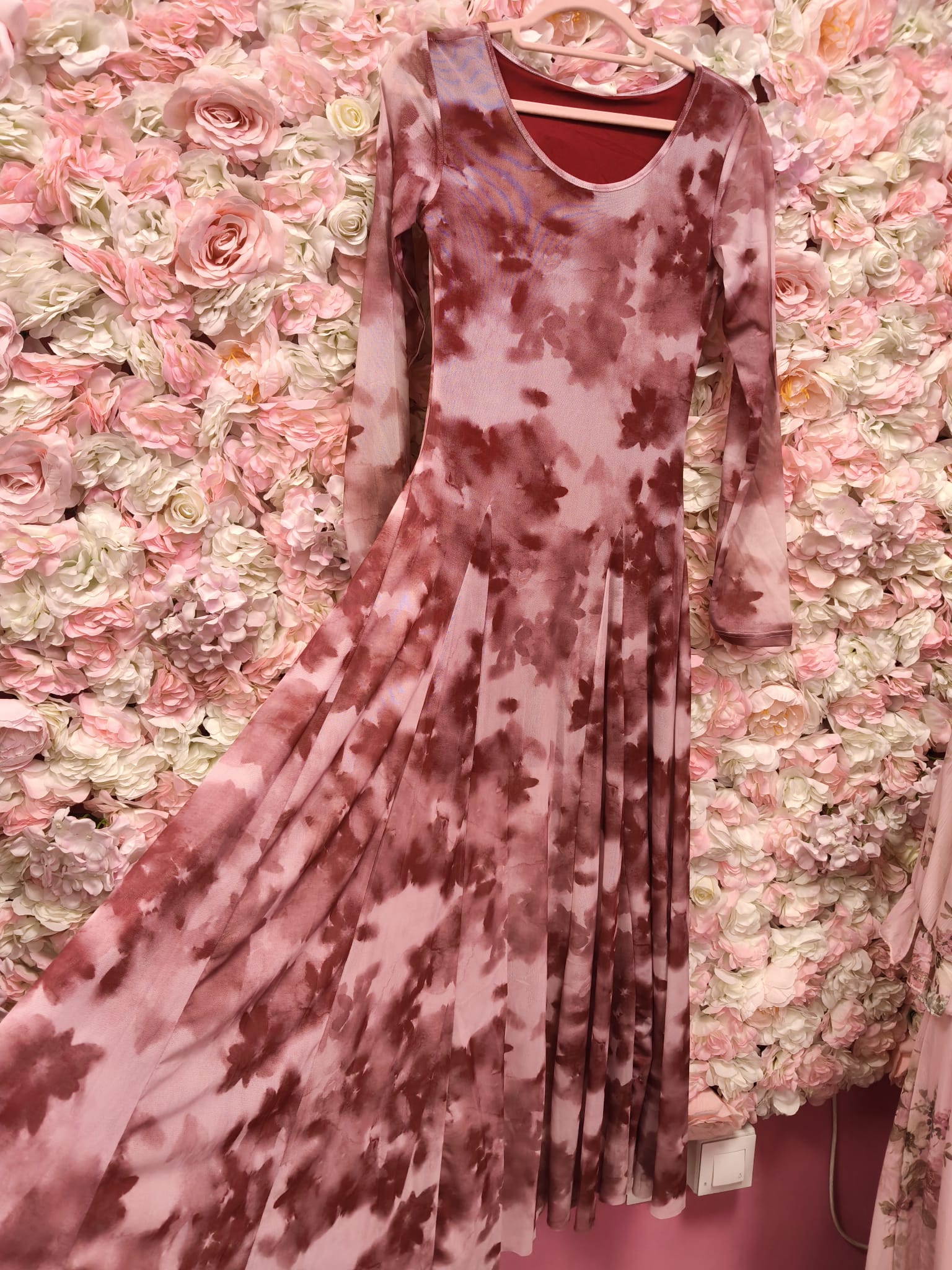 Vestido floral largo gasa - Imagen 3