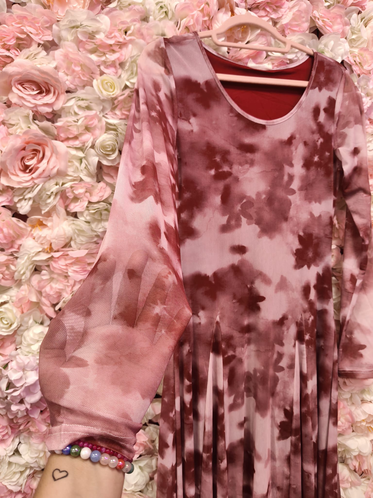 Vestido floral largo gasa - Imagen 2