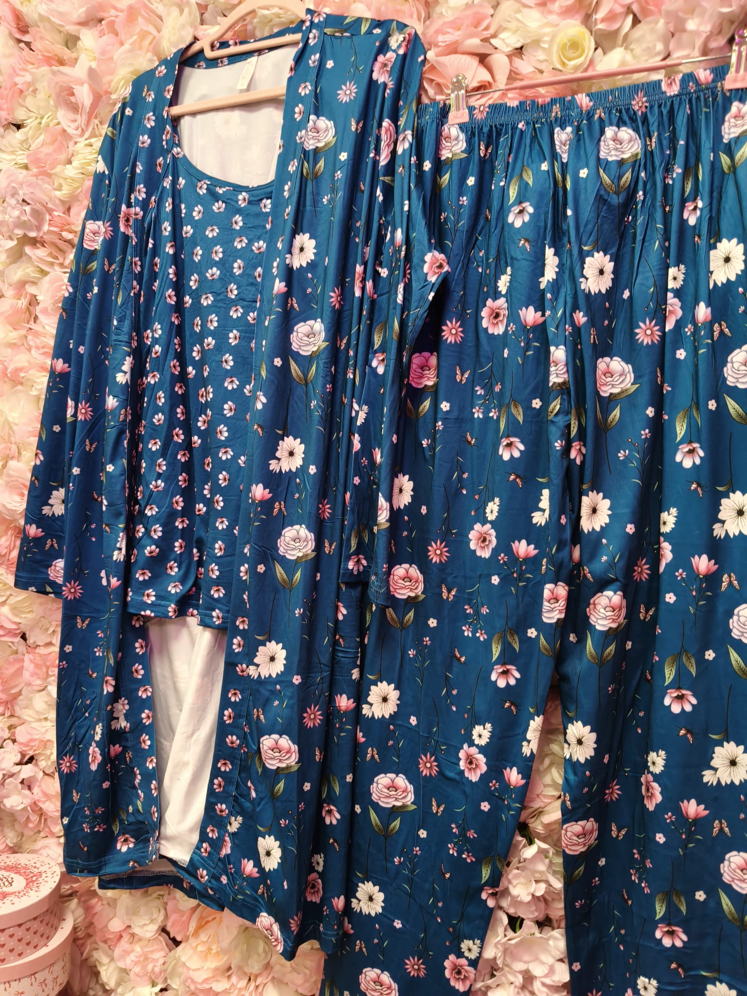 Pijama 3 piezas floral - Imagen 6