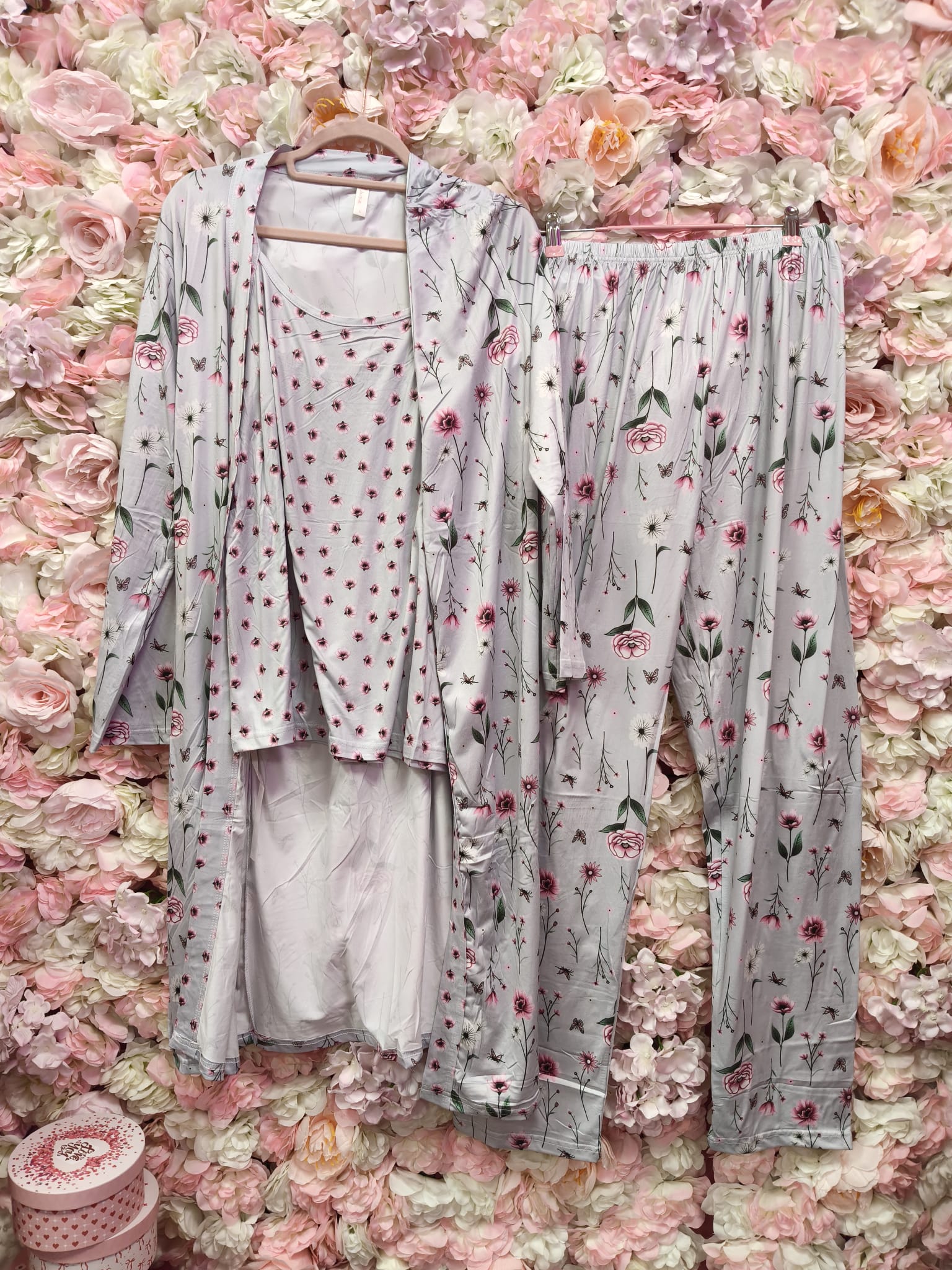 Pijama 3 piezas floral - Imagen 10