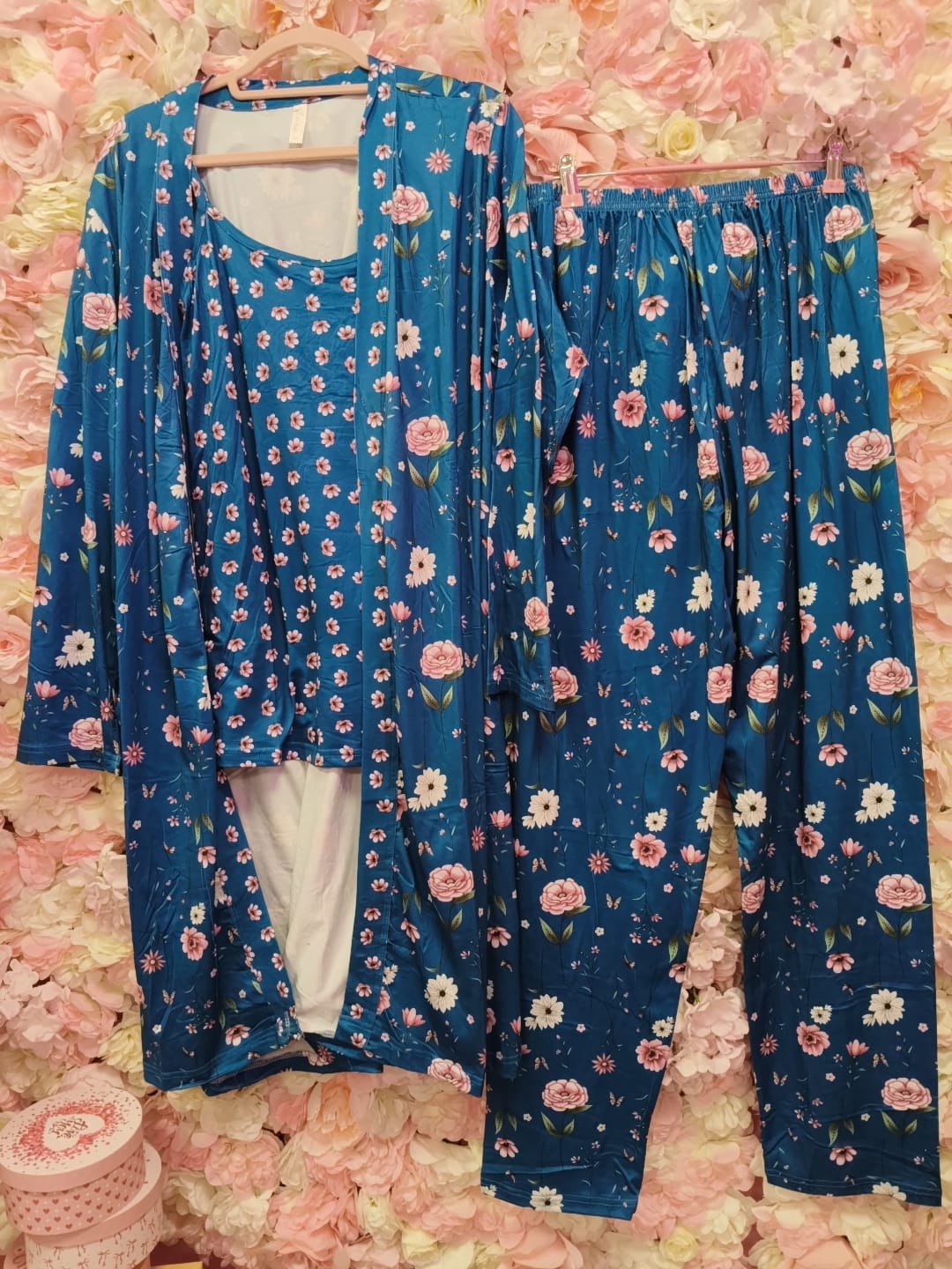 Pijama 3 piezas floral - Imagen 8