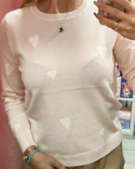 Jersey rosa corazones