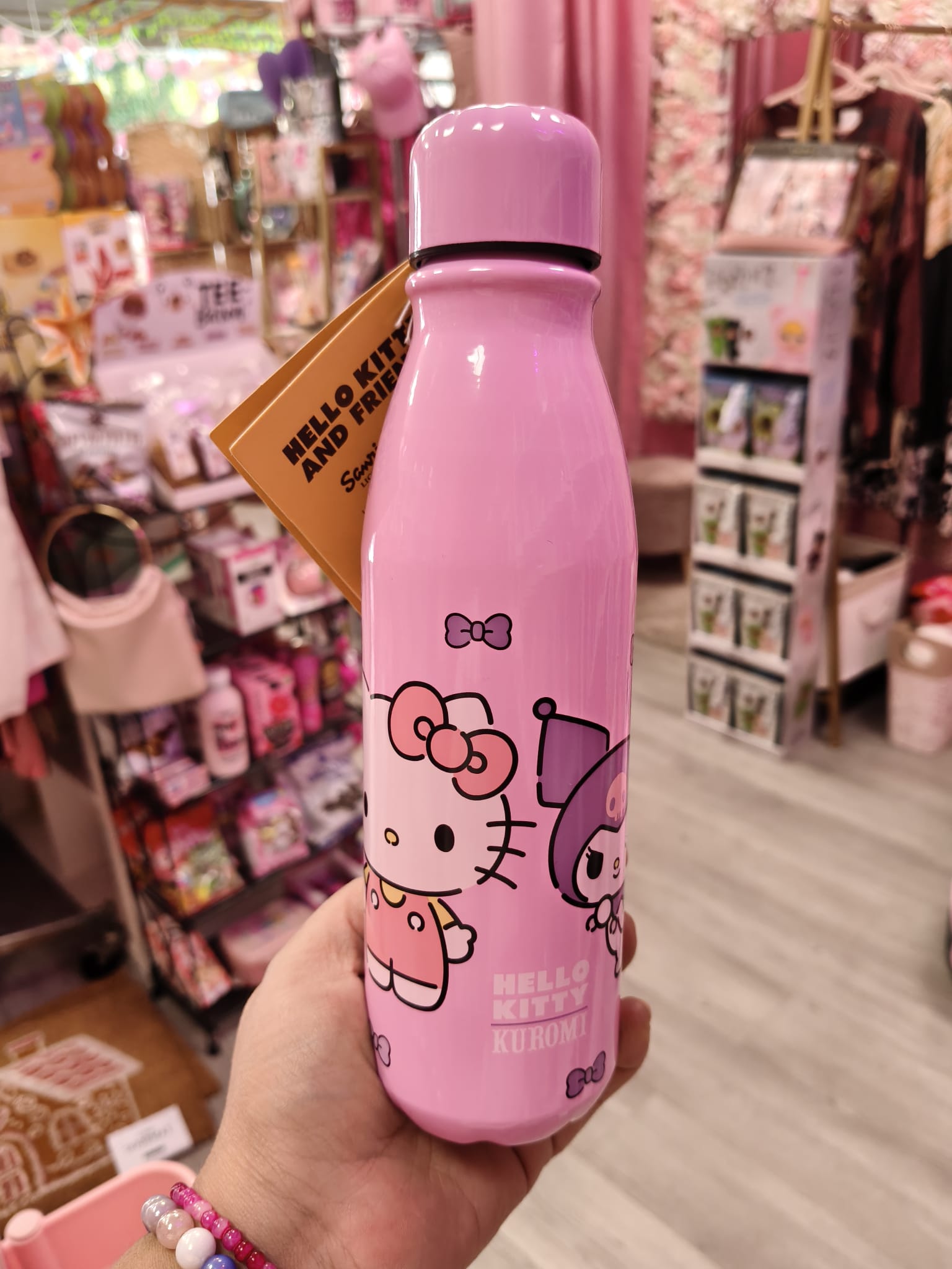 Botella Hello Kitty y Kuromi rosa - Imagen 3