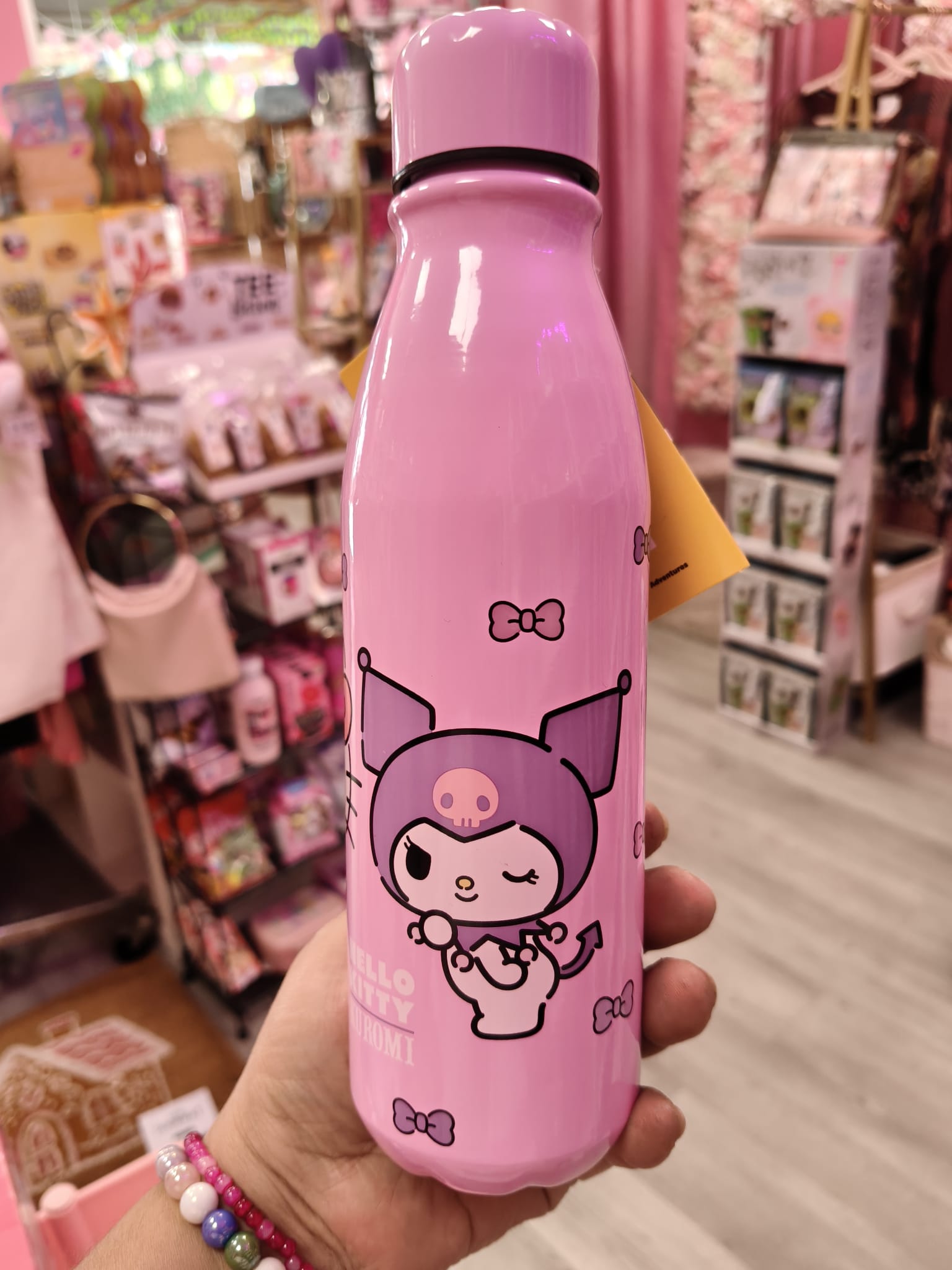 Botella Hello Kitty y Kuromi rosa - Imagen 2
