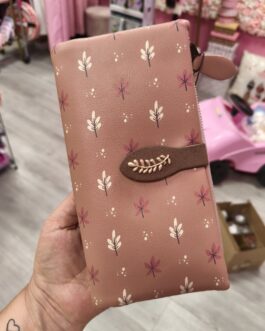 Cartera blanda hojas