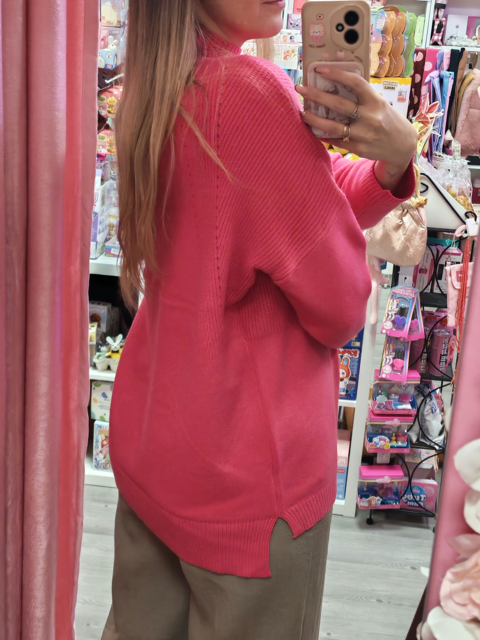 Jersey fucsia cuello alto - Imagen 2