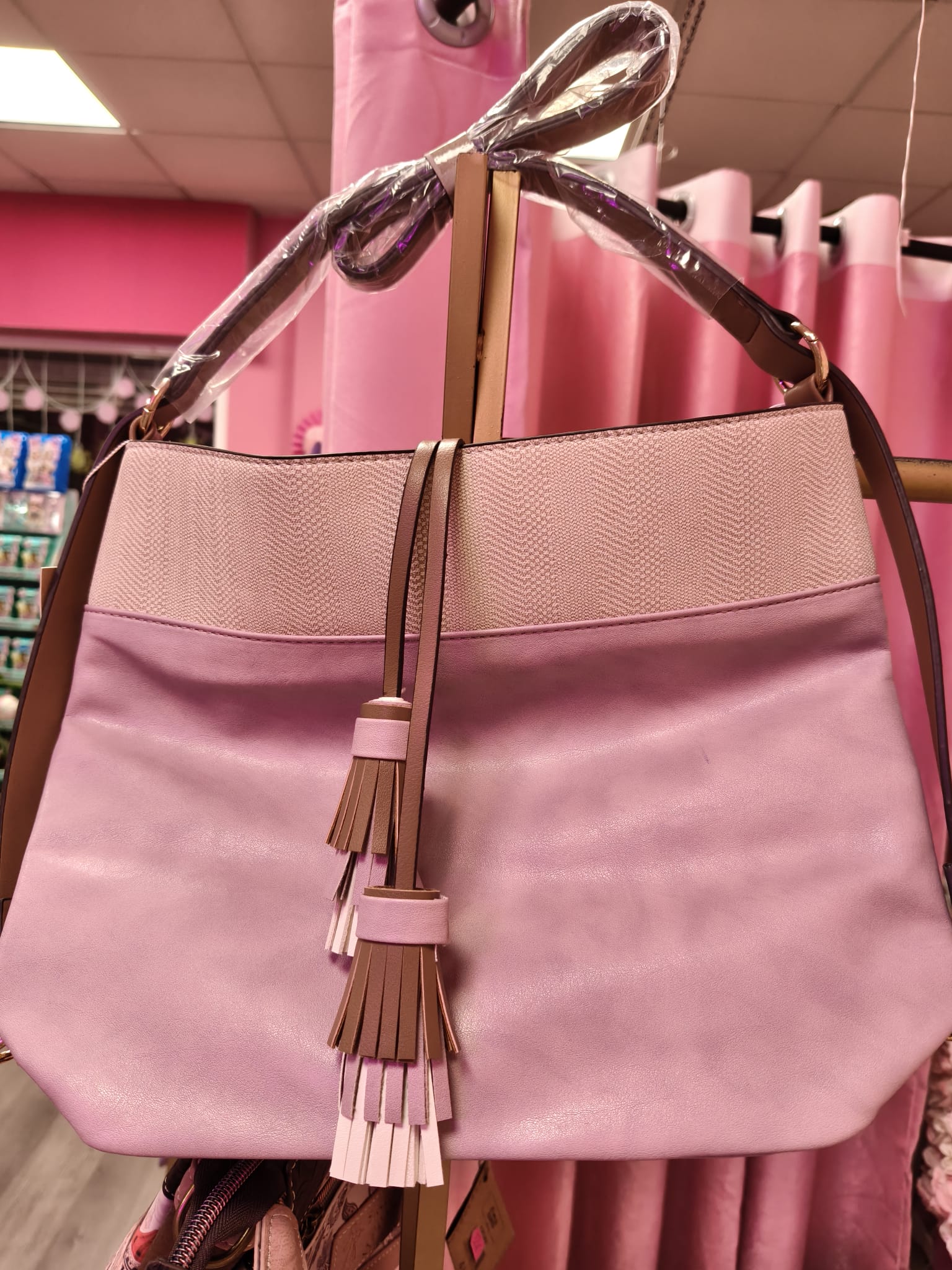 Bolso lila borlas - Imagen 3