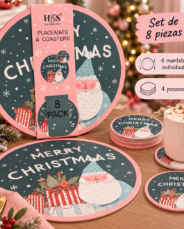 Pack de manteles y posavasos navideños